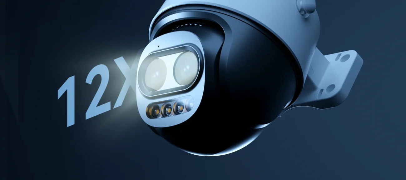 IMOU Cruiser Z 5MP 12x zoom dual lens module closeup