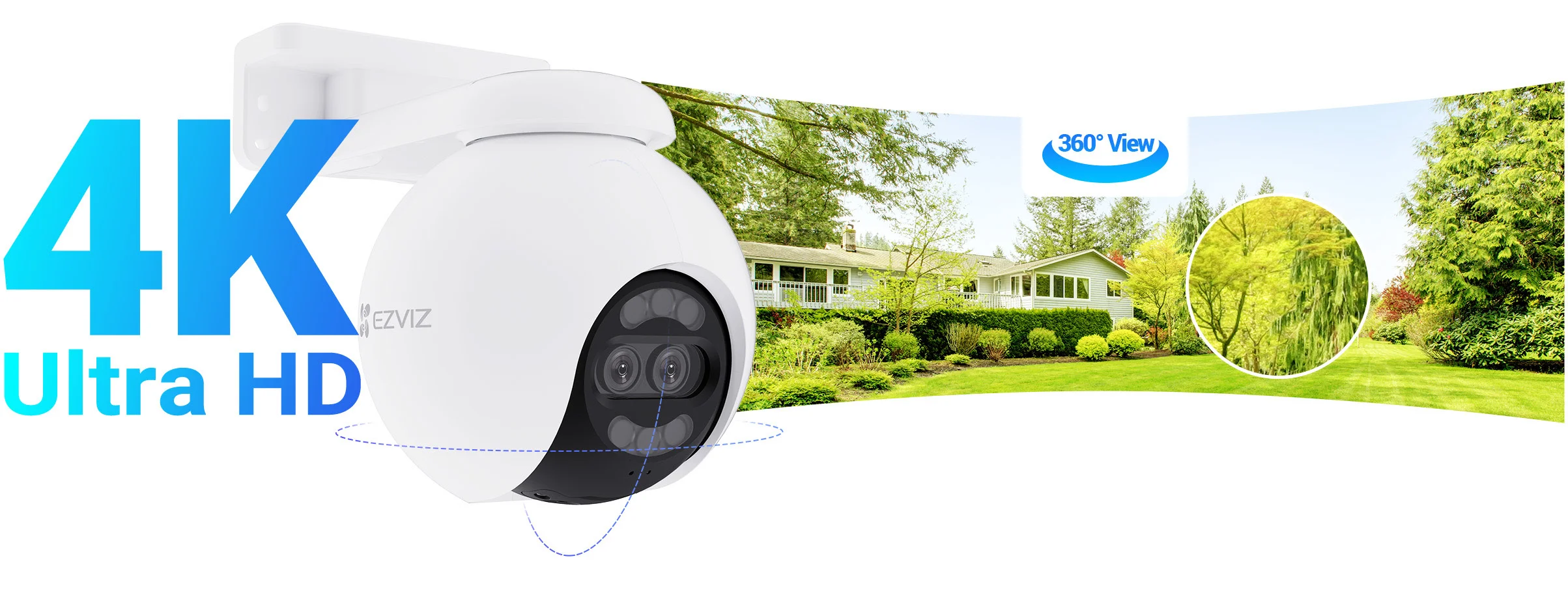 EZVIZ H80x Dual 4K camera with 360-degree panoramic view