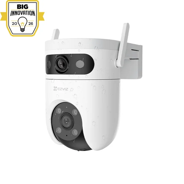 EZVIZ H9c Dual 2K 4G camera front and side product view