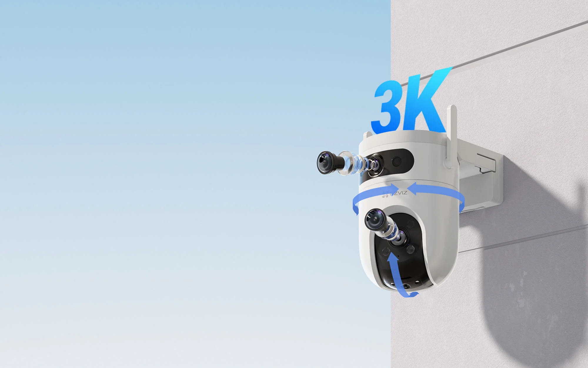 EZVIZ H9c Dual 3K camera dual 3K lenses with pan and tilt rotation