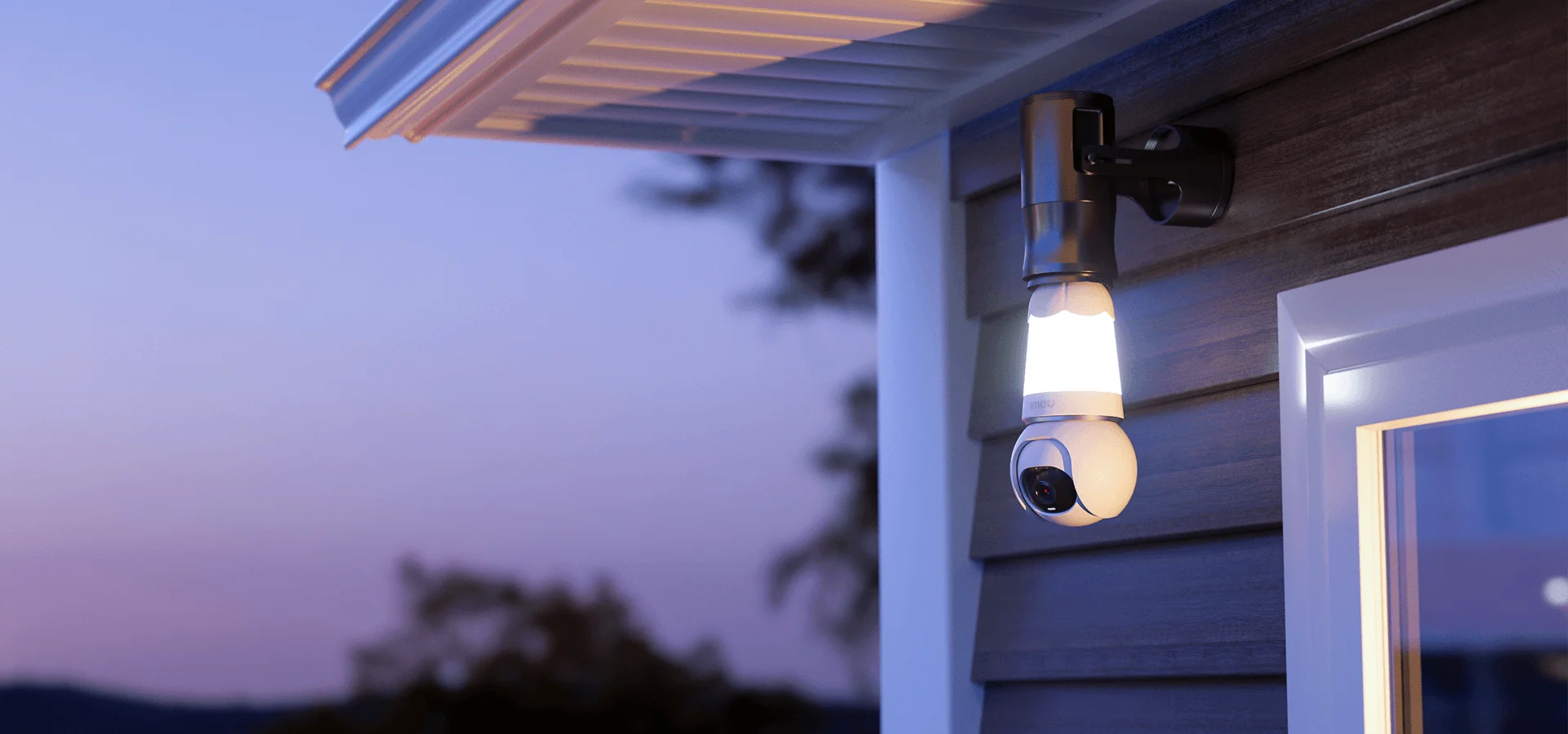 IMOU Bulb Cam 5MP 3K 2-in-1 bulb and security camera installed at home