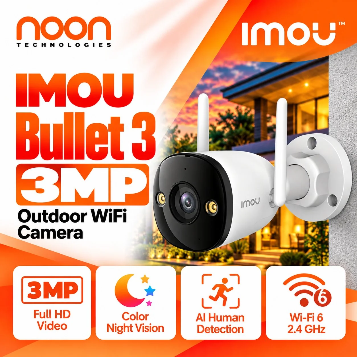 IMOU Bullet 3 3MP Outdoor WiFi Camera