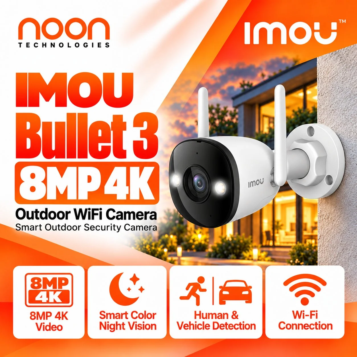 IMOU Bullet 3 8MP 4K Outdoor WiFi Camera