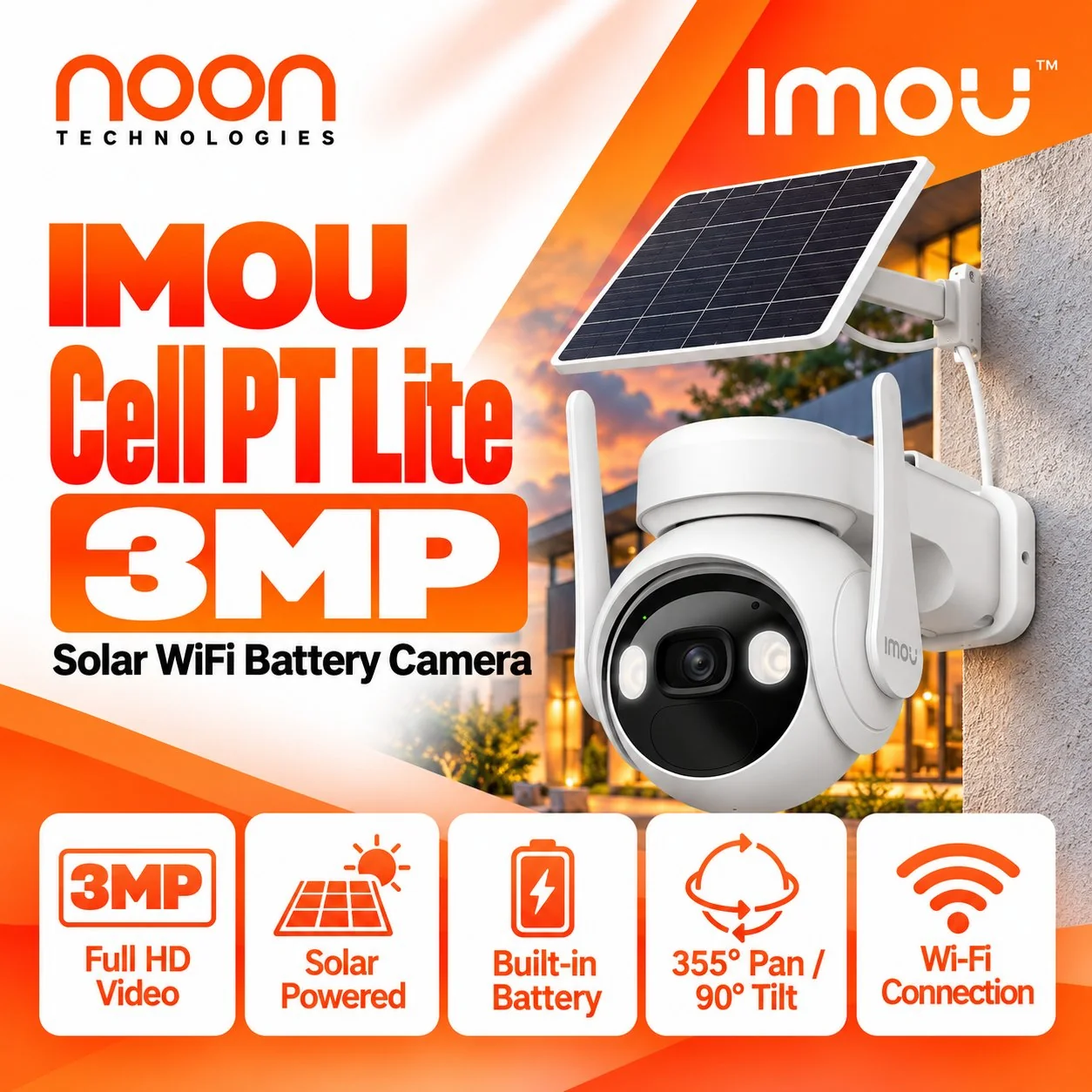 IMOU Cell PT Lite 3MP Solar WiFi Battery Camera
