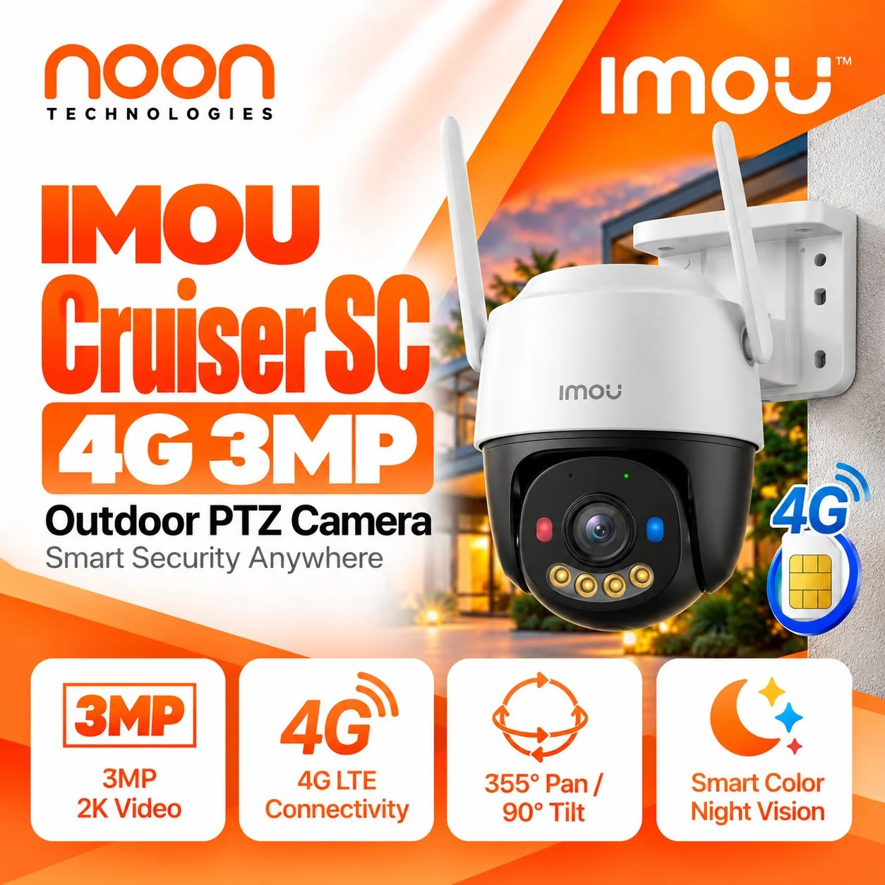 IMOU Cruiser SC 4G 3MP Outdoor PTZ Camera