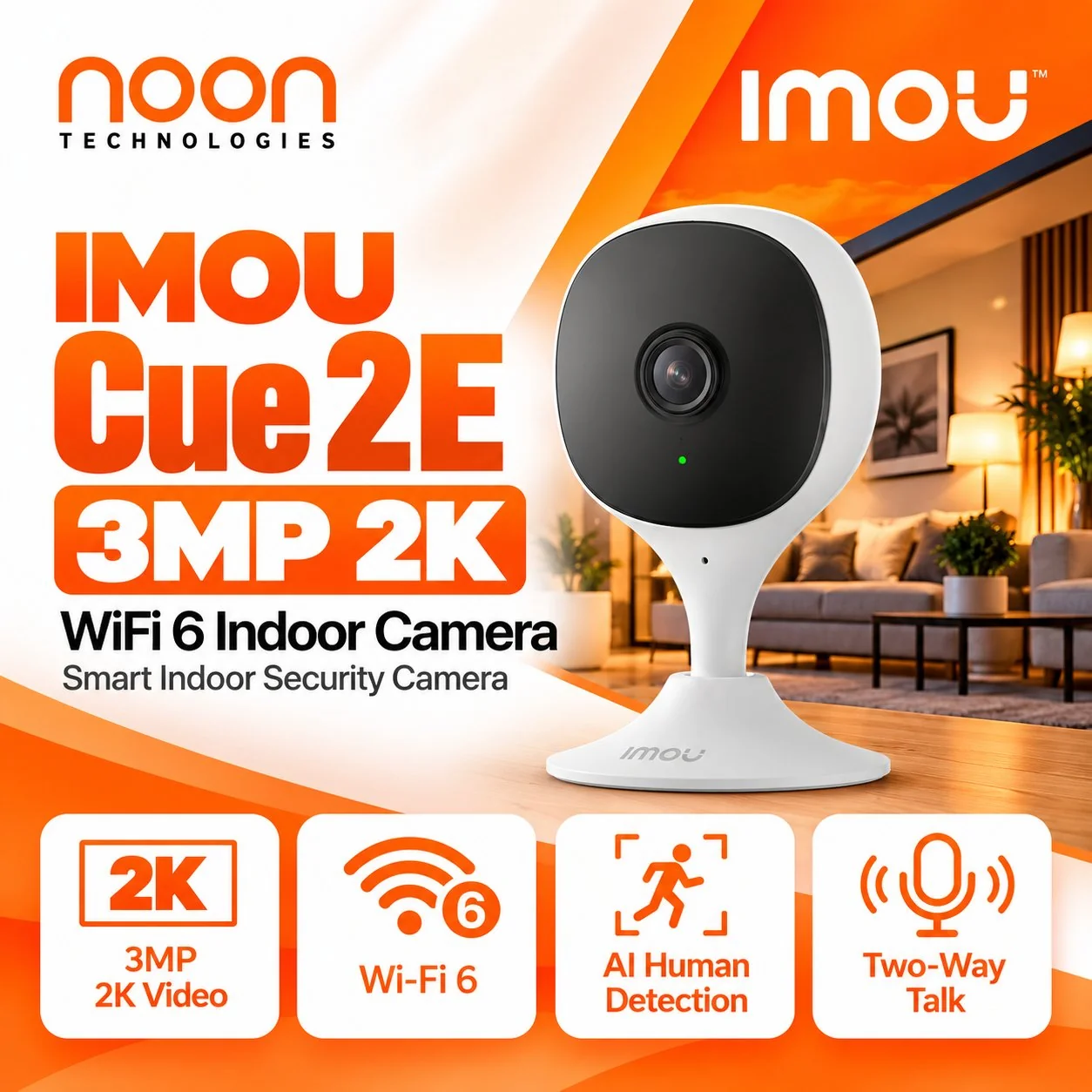 IMOU Cue 2E 3MP 2K WiFi 6 Indoor Camera