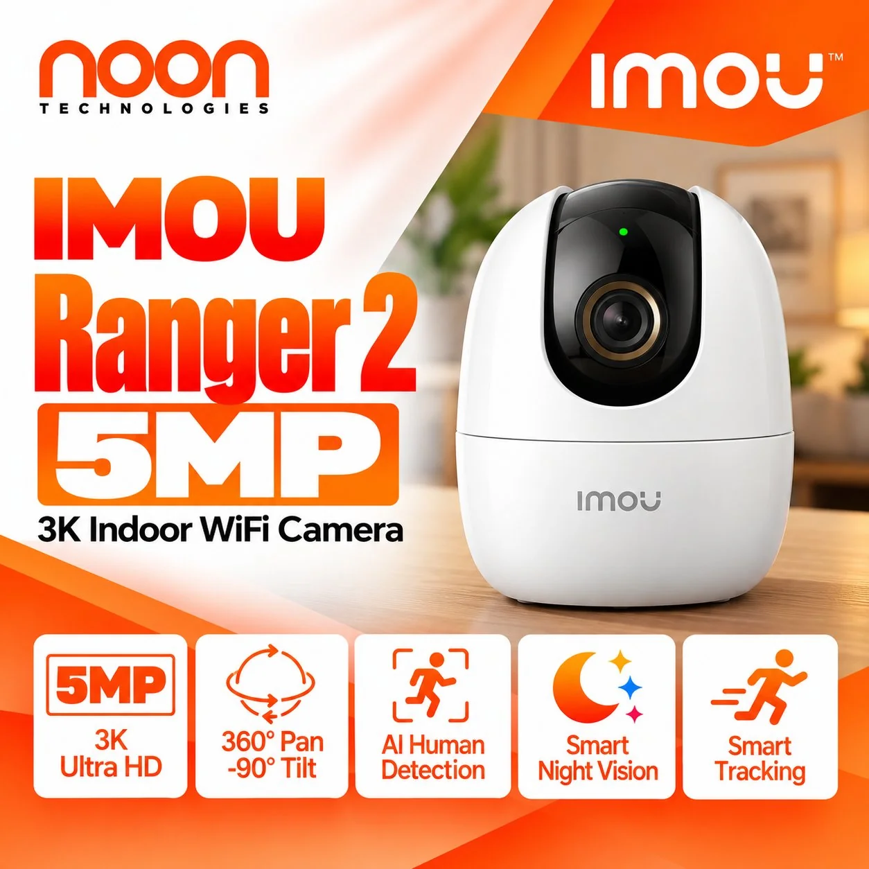 IMOU Ranger 2 5MP 3K Indoor WiFi Camera