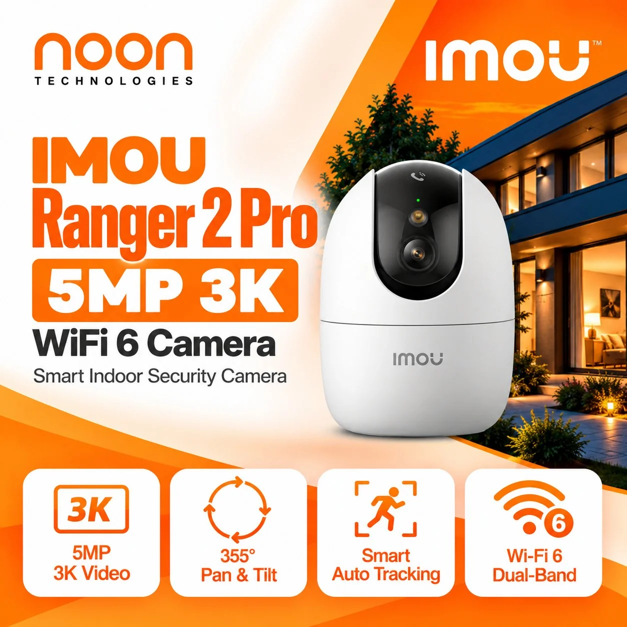 IMOU Ranger 2 Pro 5MP 3K WiFi 6 Camera