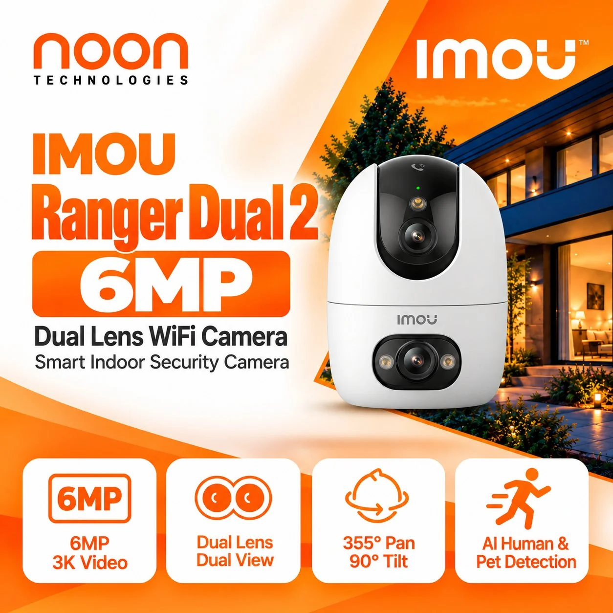 IMOU Ranger Dual 2 6MP Dual Lens WiFi Camera
