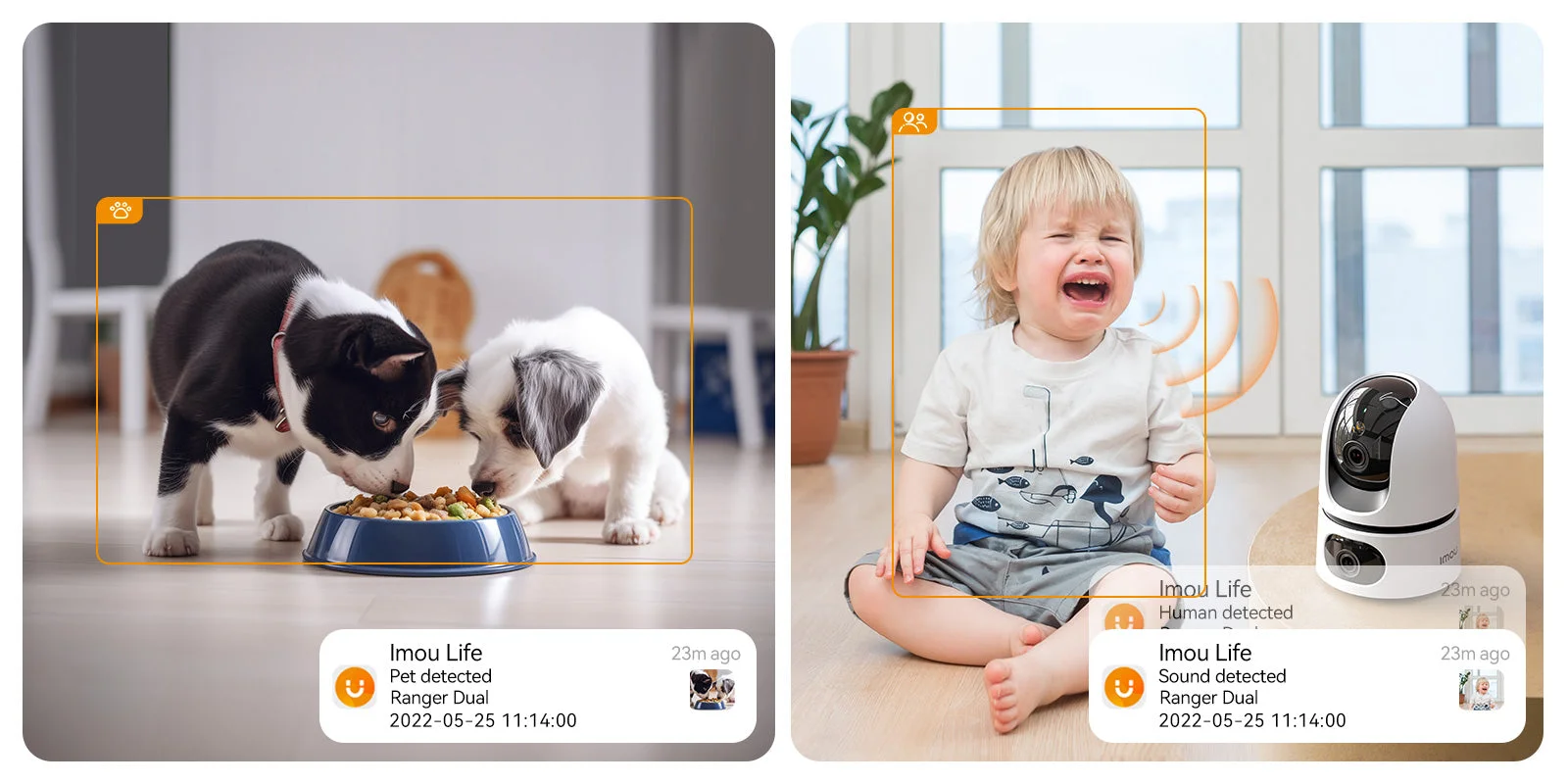 IMOU Ranger Dual 6MP AI human and pet detection with instant alerts