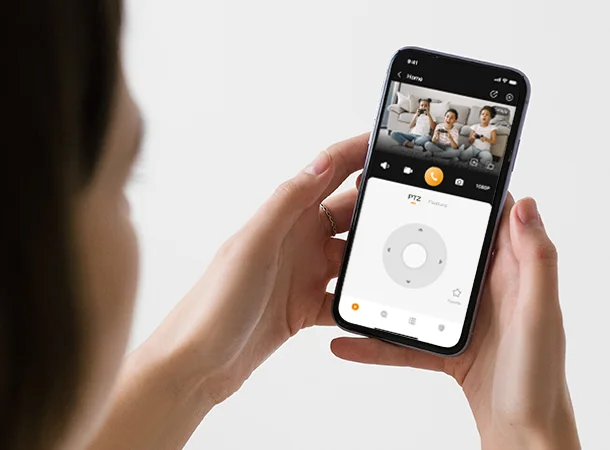 IMOU Rex VT 5MP Video Call Camera pan tilt control in the app