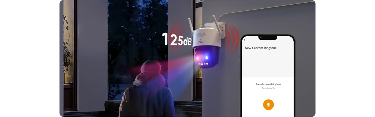 IMOU Titan Pro 6MP siren deterrence warning lights